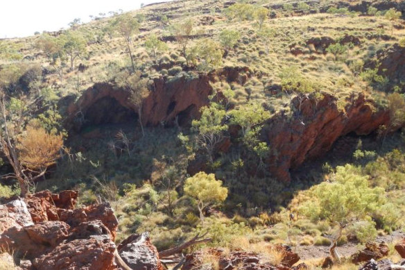 Juukan Gorge before its destruction by Rio Tinto in 2020.