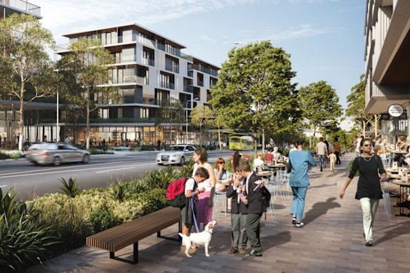 An artist’s impression of the council’s vision for the suburb, released in 2021.