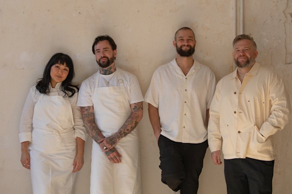 Rosheen Kaul and her Little Rose collaborators (L-R) Joe Jones, Luke Drum, James Tait.