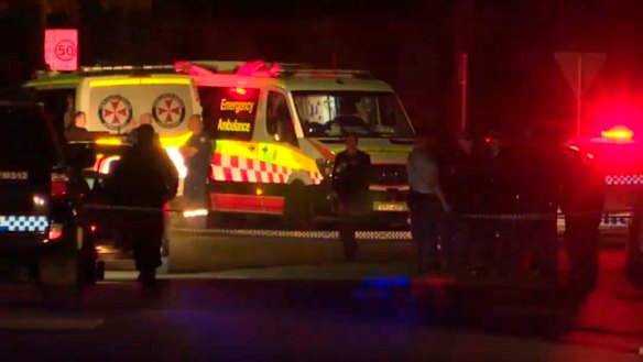 A Comanchero associate was shot dead out the front of his Panania home on Saturday night. 