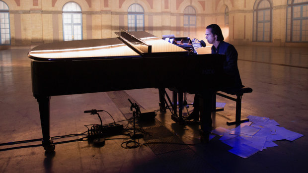 Nick Cave at London's Alexandra Palace. Idiot Prayer will screen in cinemas from November 5.
