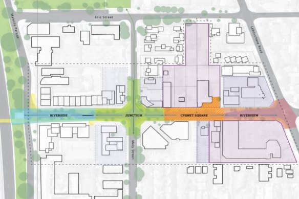 Plans for the site include several multi-storey apartments, shops, underground carparks and public artworks. 