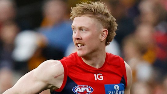 Melbourne midfielder Clayton Oliver.