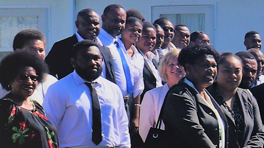 The 2023 class at PNG’s Legal Training Institute received special training from members of the Victorian Bar