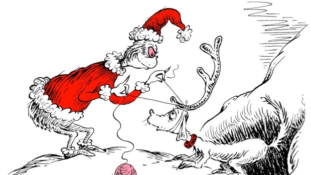 The original Grinch, from the Dr Seuss book: How The Grinch Stole Christmas!, Random House, 1957. 