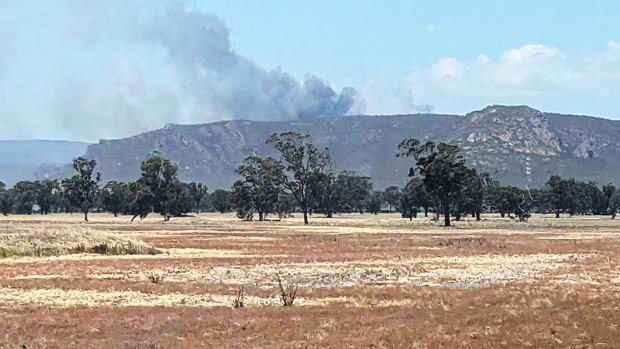 A bushfire in the Grampians National Park located near Bellfield is travelling in a southerly direction.