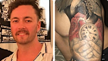 Jesse Bruzzese's distinct tattoos.