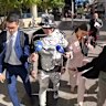 Troy Mercanti leaving court on Monday.