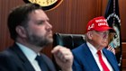 President Donald Trump, right, and Vice President J.D. Vance are photographed in the Situation Room.