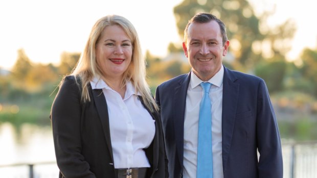 Labor's Darling Range candidate Colleen Yates with Premier Mark McGowan.