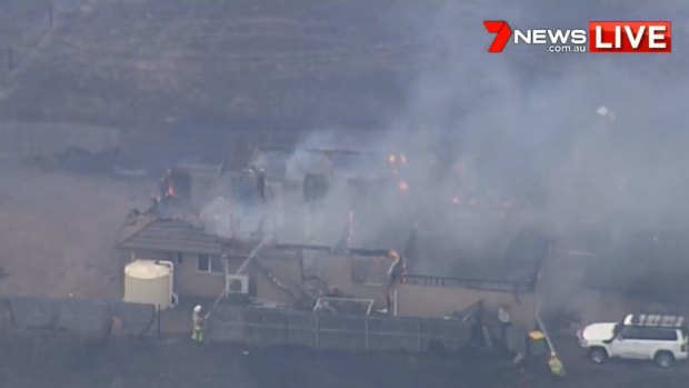 A house has been destroyed by fire in the Lockyer Valley on Tuesday.