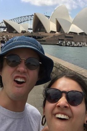 Viswanathan with her boyfriend Miles Robbins on their trip to Australia for Christmas 2018.