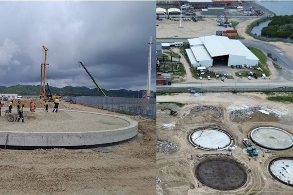 The fuel tank project at Motukea.