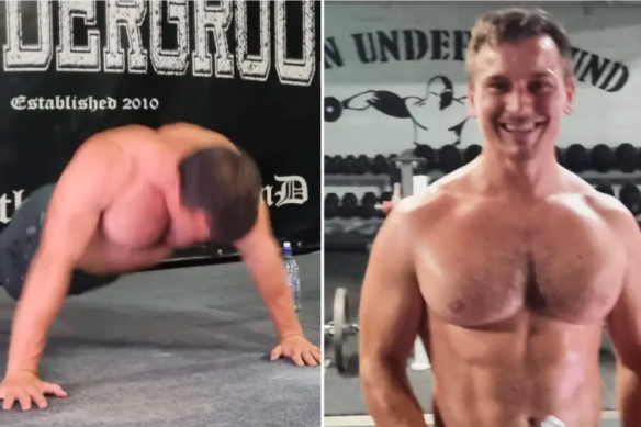 Lucas Helmke says he wanted to break the push-up record on his son’s first birthday.