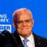 Prime Minister Scott Morrison at The Brisbane Convention and Exhibition Centre yesterday for the official Coalition campaign launch. 