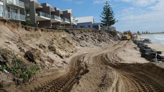 Successive storm events have left homes perched close to the ocean.