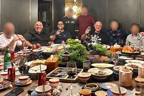 (From left) John Khoury, Nick Maric and Mick Gatto. Maric has for years had Khoury and his business partner Gatto on a retainer to deal with the CFMEU. 
