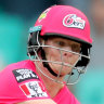 Steve Smith in action for the Sydney  Sixers during 2020.