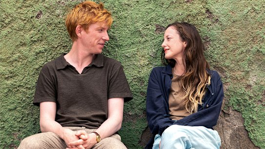 Domhnall Gleeson and Andrea Riseborough in Alice & Jack.