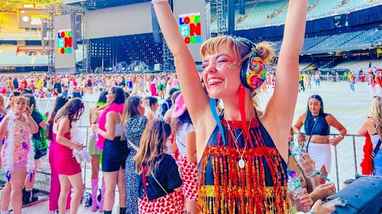 Chloe Hayden at Harry Styles’ Melbourne concert on Friday night.
