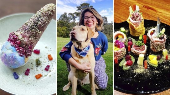 Riesa Renata, of Instagram account @masterbowie2016, makes fancy dog food for Bowie
