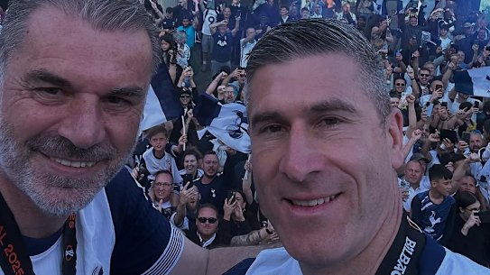 Nick Montgomery and Ange Postecoglou.