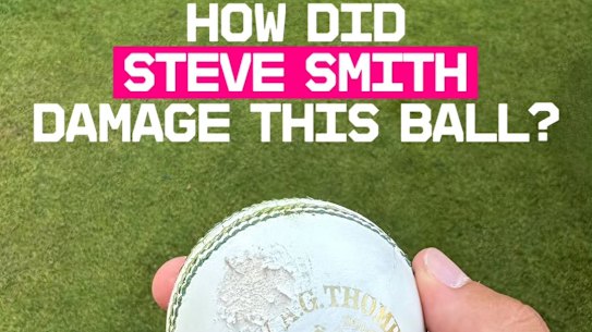 Steve Smith hit a six, resulting in the following Instagram post.