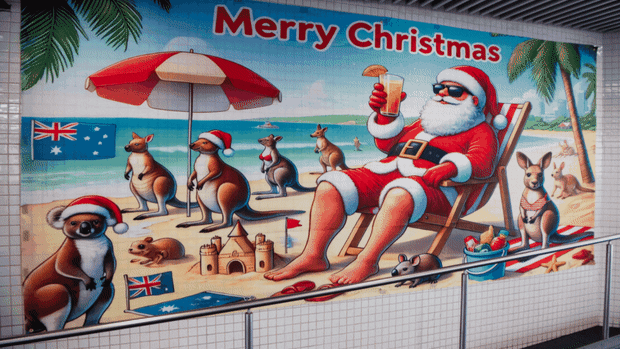 Redfern Station Christmas AI GIF