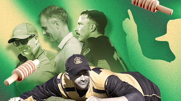 Brad Hodge and Simon Katich (left) were controversially axed, while Matt Wade and Ashton Agar were bombshell Test selections.