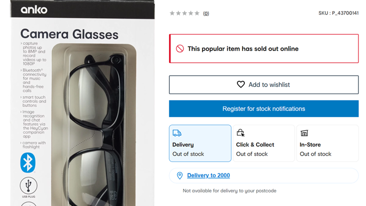 Investigation launched into company behind tech used in Kmart smart glasses
