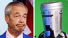 Nigel Farage and Count Binface.
