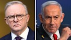 Prime Minister Anthony Albanese (left) and Prime Minister Benjamin Netanyahu (right).