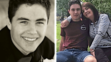 Jarrad Madgwick (left) and pictured with his mother Kath (right).