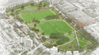 Wentworth Park Sporting Complex, and an illustration of a City of Sydney plan to transform the site.