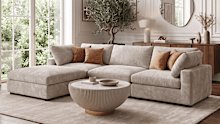 Luxo Living Elaine 4 Seater Modular Chenille Sofa.