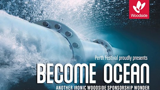Street music was performed outside Perth Concert Hall as ticket holders arrived for the Become Ocean show, with protesters handing out this flyer. 