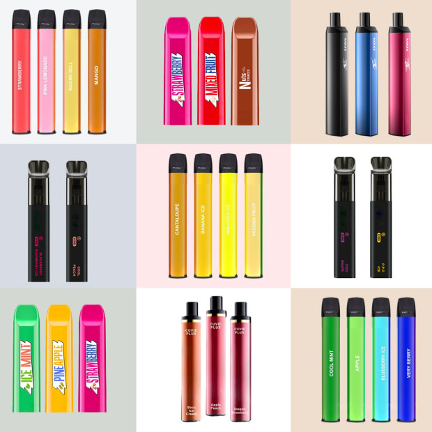 Disposable flavoured vapes from HQD and IGET available in Australia. 