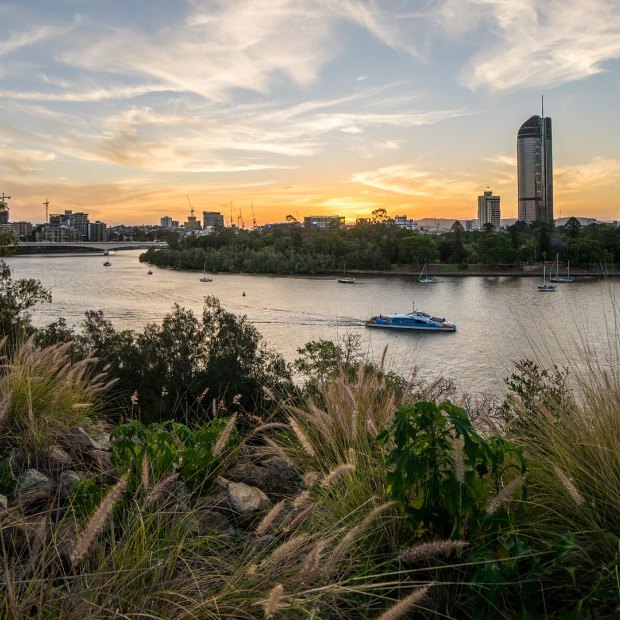 The Brisbane River.