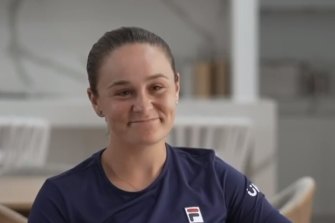 Ash Barty announcing her retirement.
