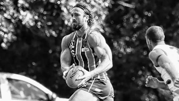 Mathieson playing footy in 2024.