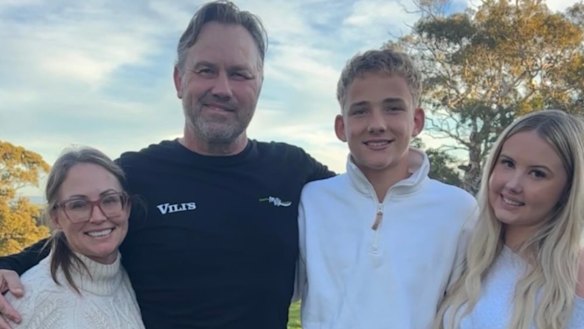 Tony Modra has posted a photo of himself and family after recovering from a truck accident in June. 
