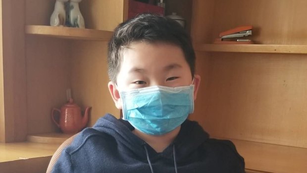 Eight-year-old Turramurra Primary School student Eason Shen is trapped in Hubei. 