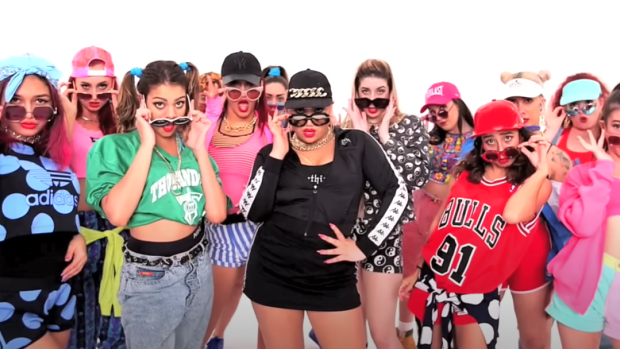 Leilani Rose De Marco (back right) featured in Justin Bieber’s music video for his 2015 song Sorry.