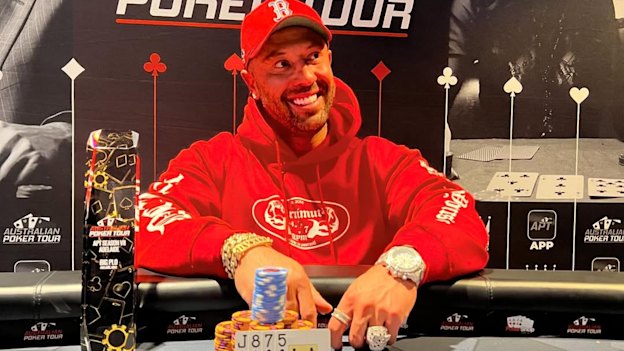 Solomos at a poker tournament in 2024.