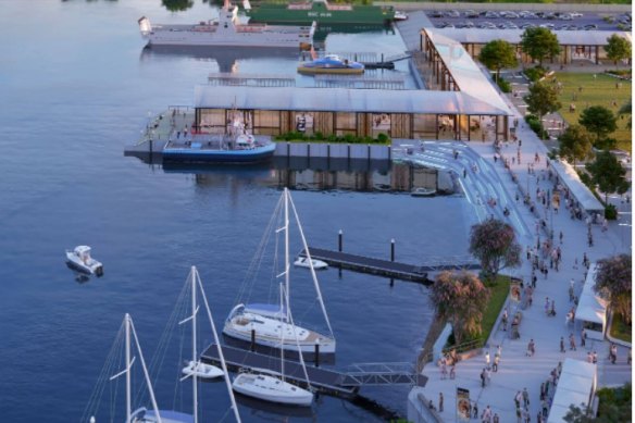 An artist’s impression of the Walker Group’s planned Toondah Harbour development.