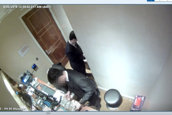 CCTV footage shows Suncity staff dealing with large amounts of cash in the junket’s private gaming salon at The Star Sydney, which one casino executive has said was probably money laundering.