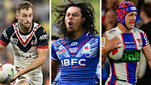 From left: Sam Walker, Jarome Luai and Kalyn Ponga.