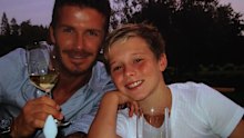 David Beckham and son Brooklyn Beckham in a throwback photo posted by the footballer for Father's Day. 