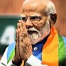 Altered picture of Indian Prime Minister Narendra Modi greets during the unveiling of his Hindu nationalist Bharatiya Janata party’s election manifesto in New Delhi, India. 