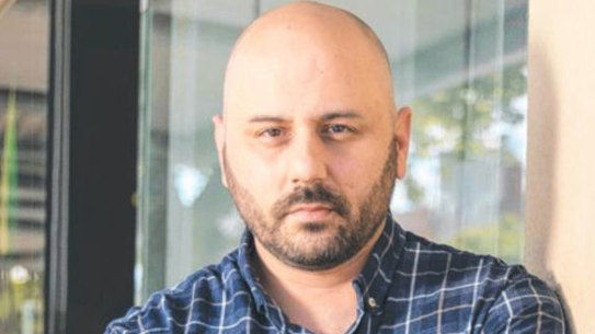 Melbourne man Josh Zukar was trapped in an elevator with his four-year-old son for more than 40 minutes on Sunday.